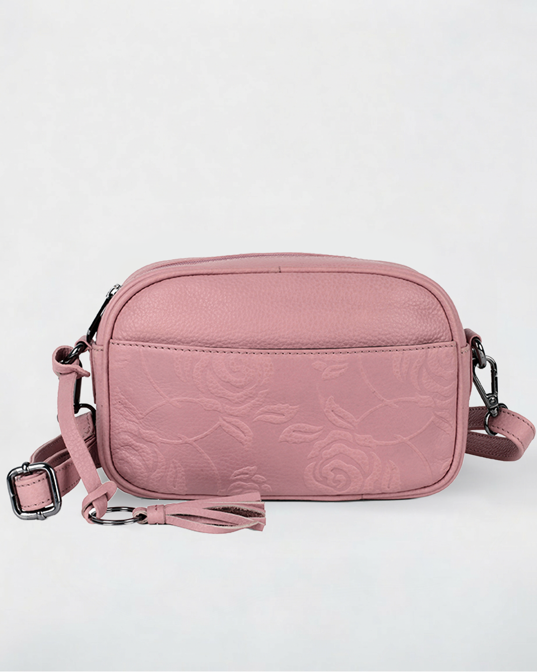 Lorine Rose Leather Crossbody Bag with RFID - Karla Hanson