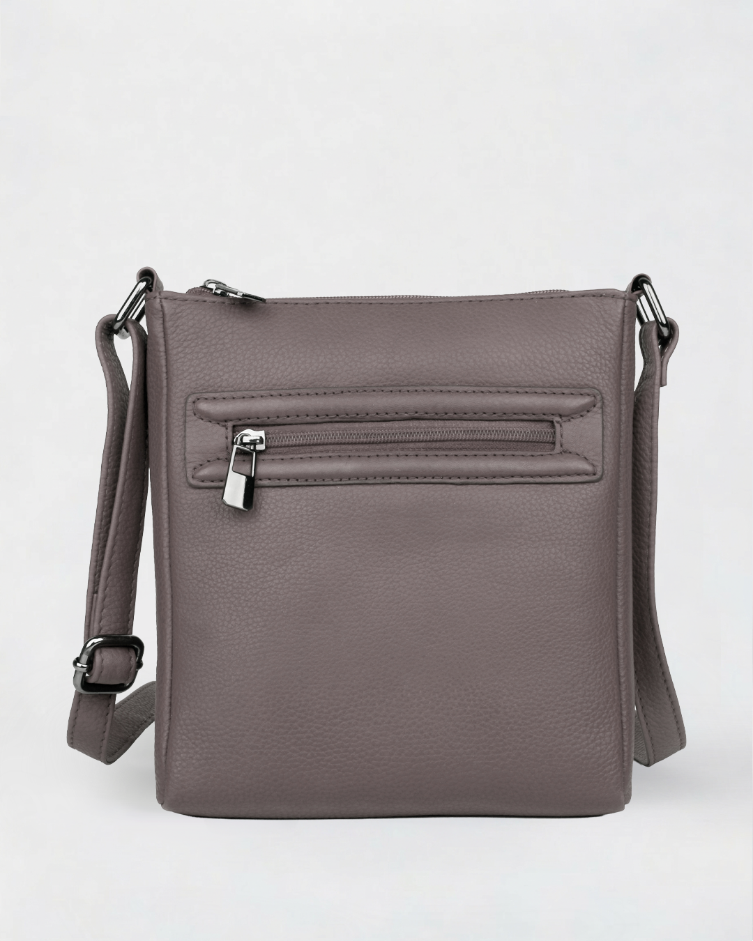 Lorine Leather Crossbody Bag with Zipper Pockets - view 2 - Karla Hanson