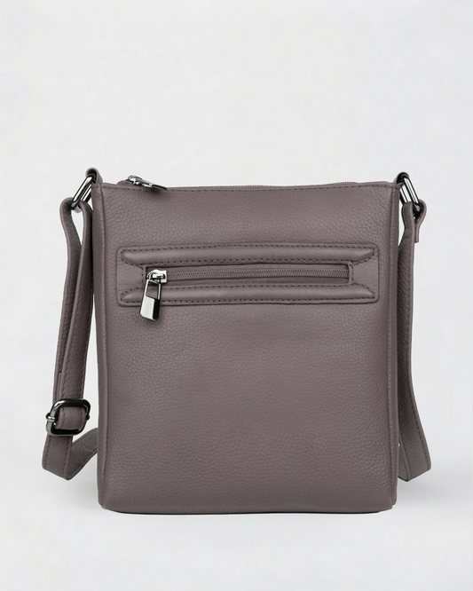 Lorine Small Leather Crossbody Bag Zipper Pockets