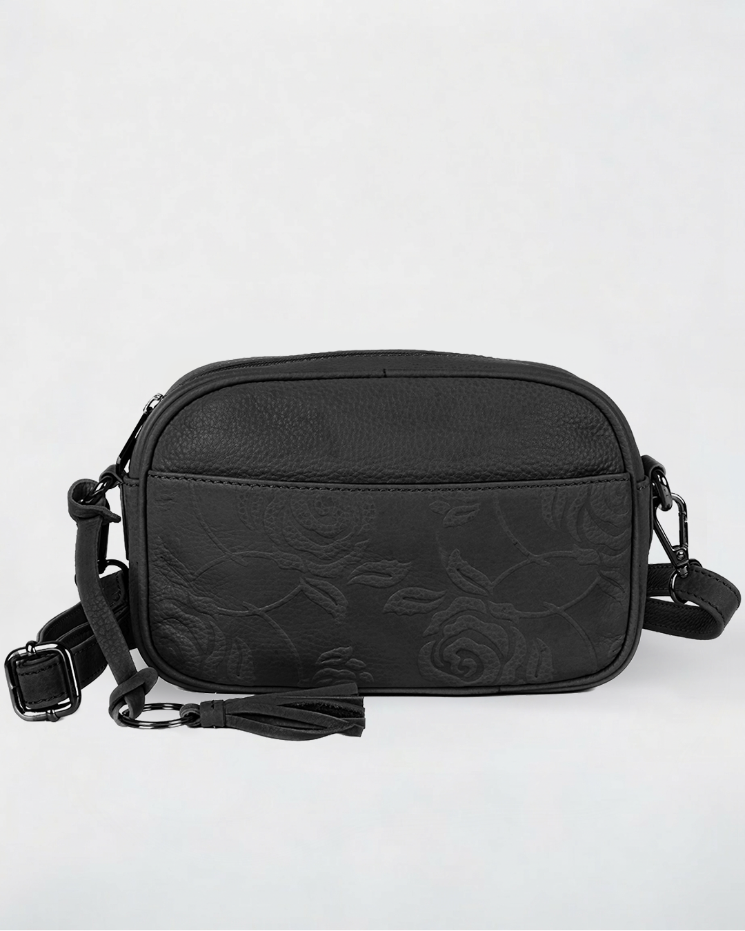 Lorine Rose Leather Crossbody Bag with RFID - view 5 - Karla Hanson