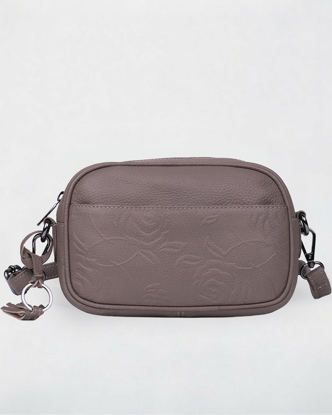 Lorine Rose Leather Crossbody Bag with RFID - view 6 - Karla Hanson