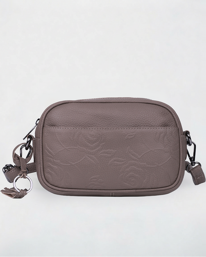 Lorine Rose Leather Crossbody Bag with RFID - view 6 - Karla Hanson