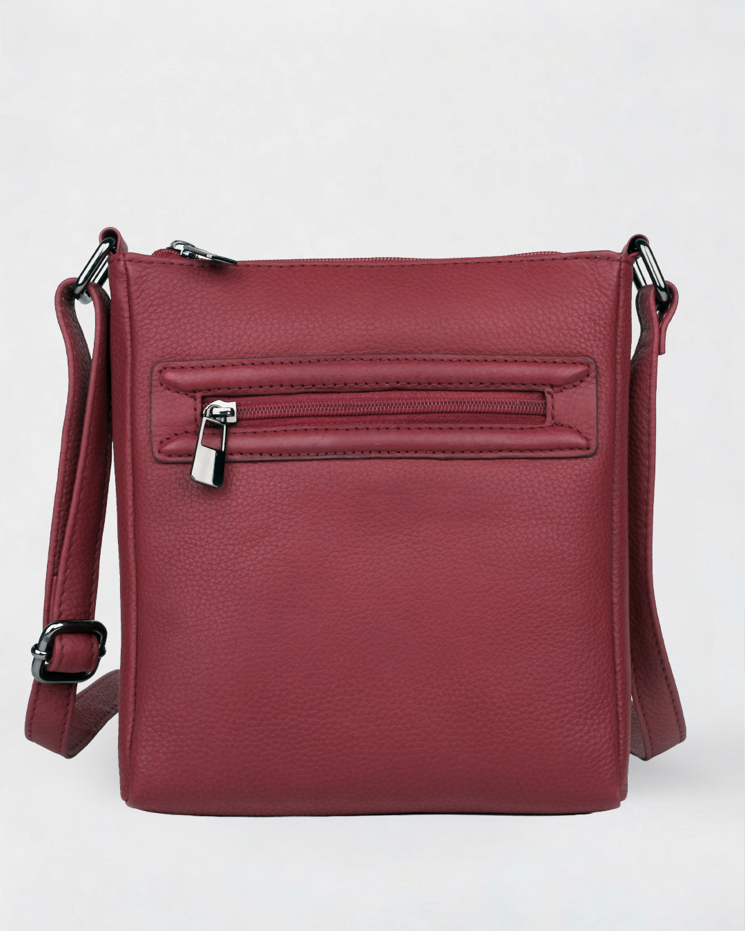 Lorine Leather Crossbody Bag with Zipper Pockets - view 3 - Karla Hanson