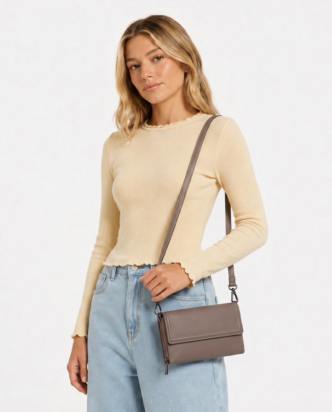Lorine Leather Crossbody Wallet