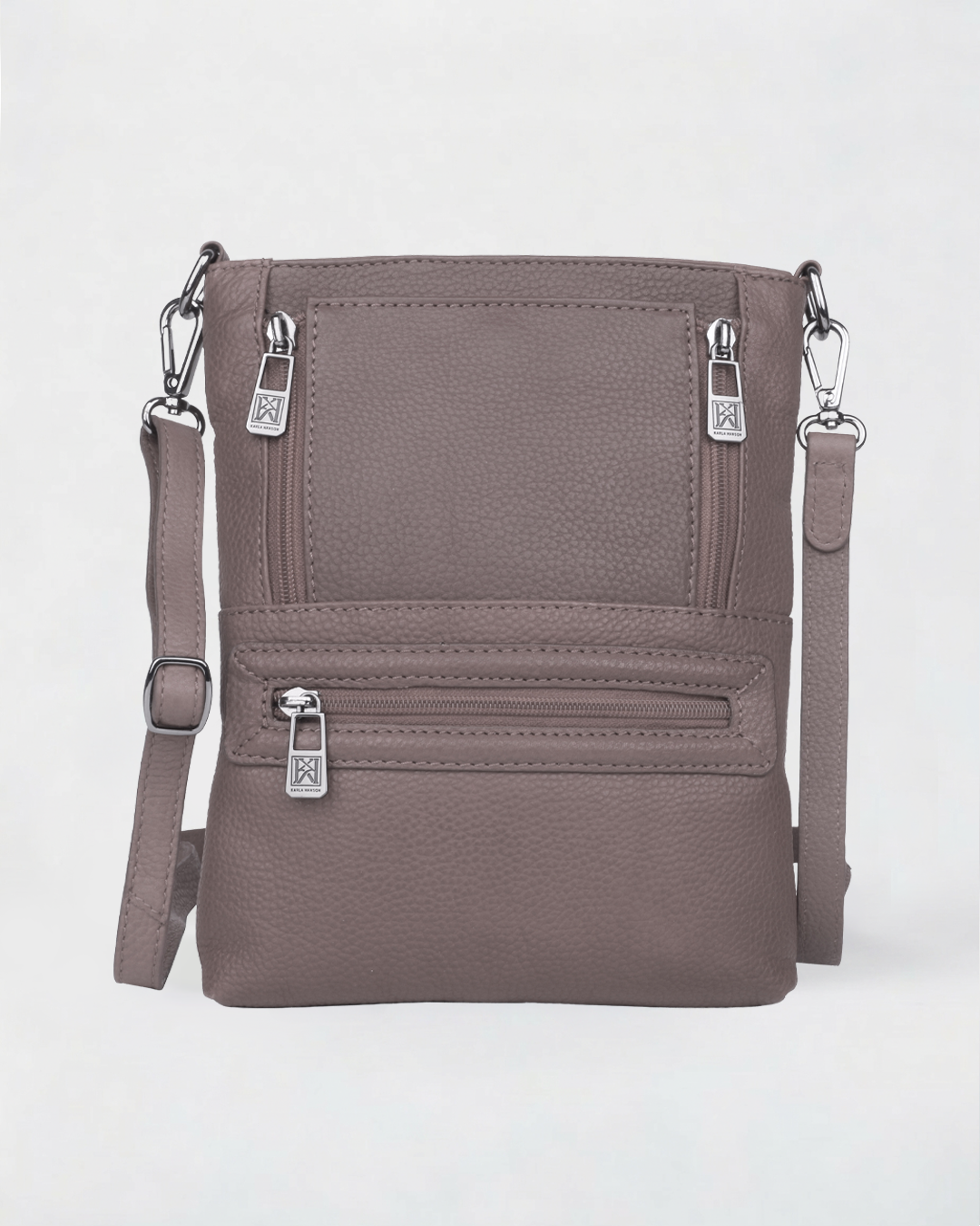Lorine Leather Crossbody Bag with Compartments - Karla Hanson