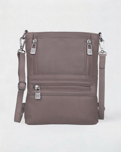 Lorine Leather Crossbody Bag with Compartments - Karla Hanson