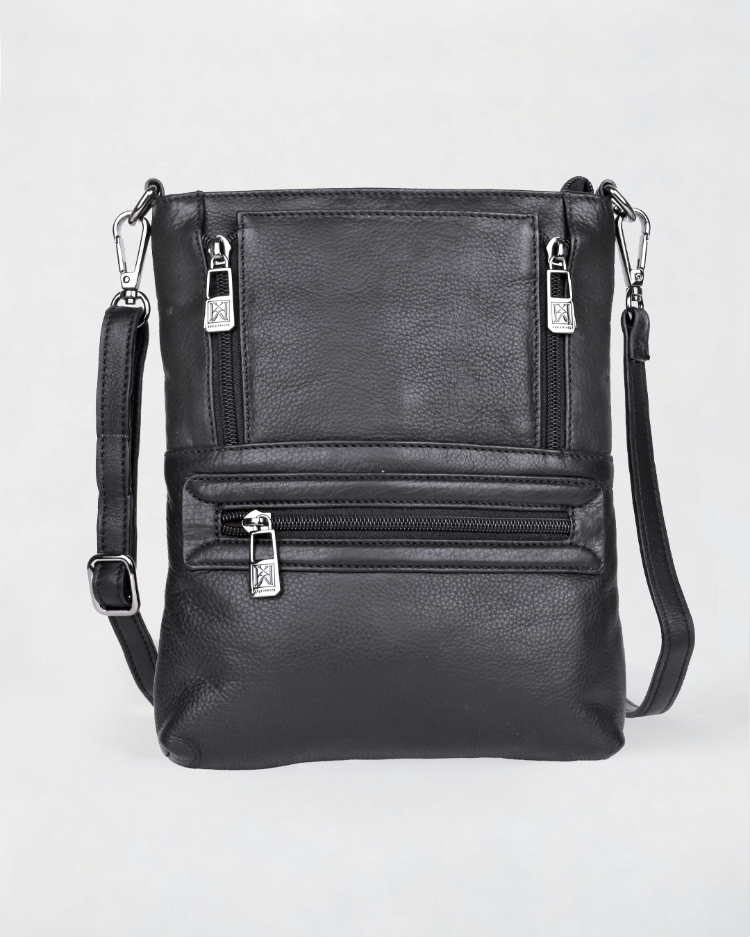 Lorine Leather Crossbody Bag with Compartments - view 2 - Karla Hanson