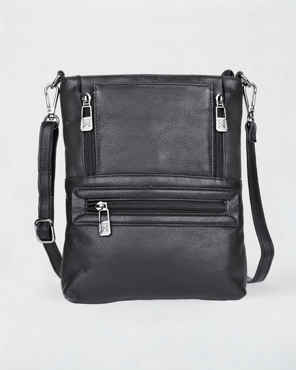 Lorine Leather Crossbody Bag with Compartments - view 2 - Karla Hanson