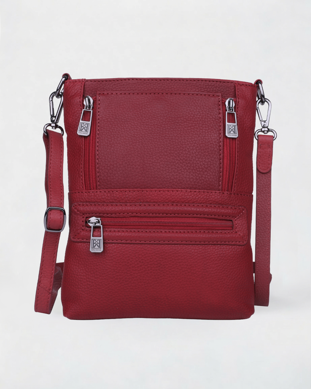 Lorine Leather Crossbody Bag with Compartments - view 3 - Karla Hanson