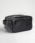 Vegan Leather Double Compartment Toiletry Bag