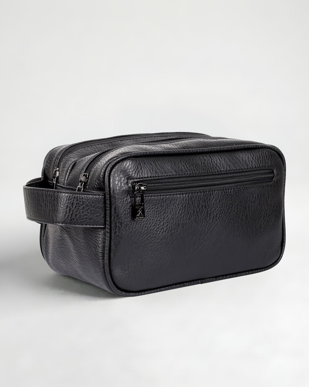 Vegan Leather Double Compartment Toiletry Bag