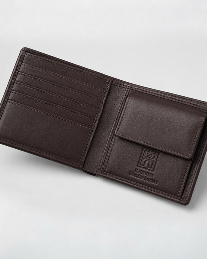 Genuine Leather RFID Wallet with Coin Pocket