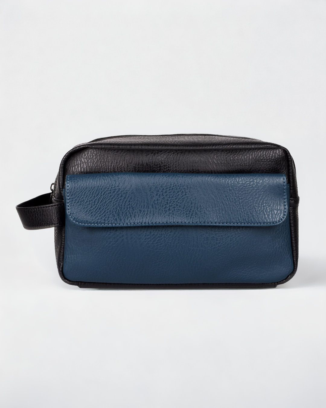 Vegan Leather Toiletry Bag with Front Pocket