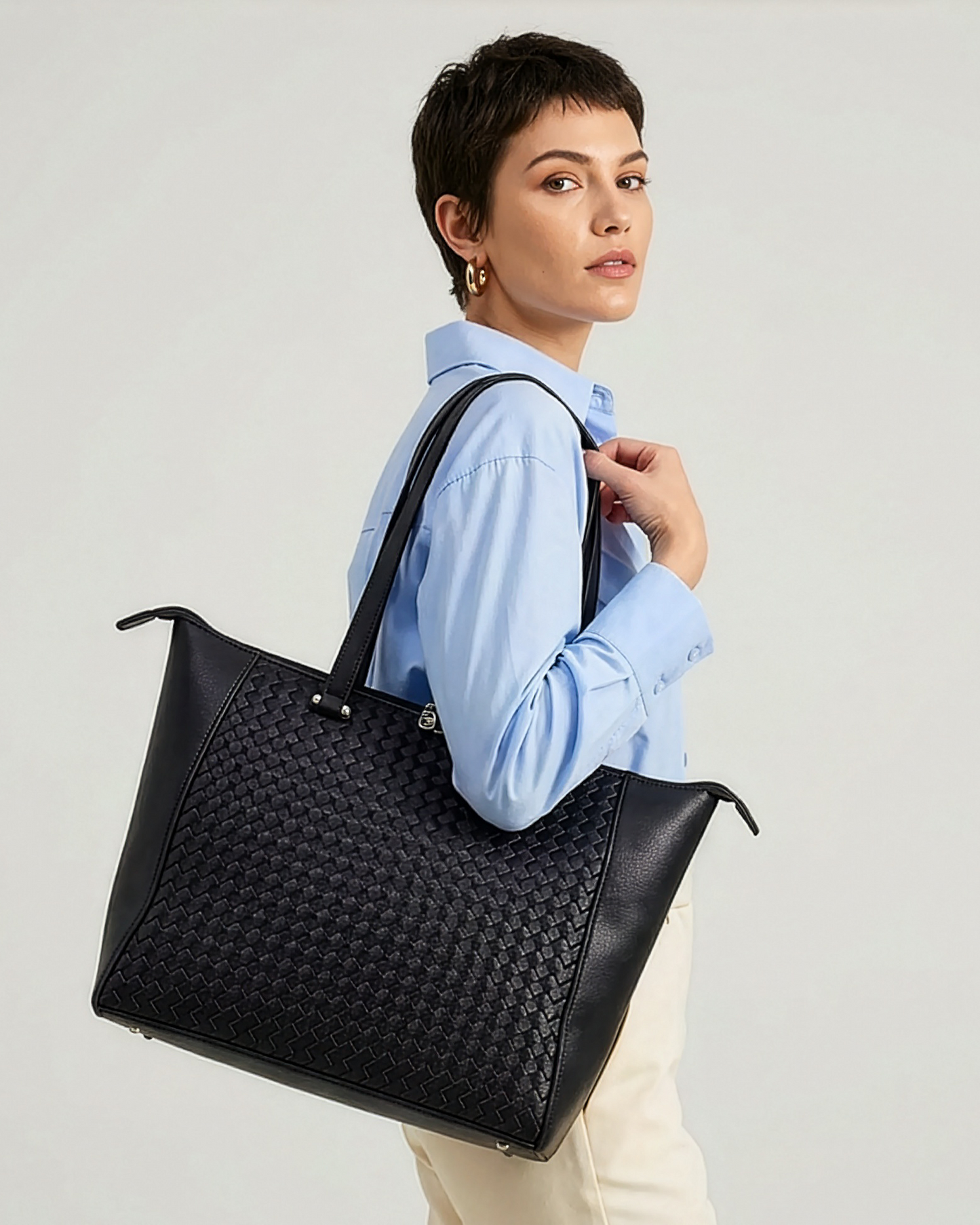 Tanya Woven Laptop Tote