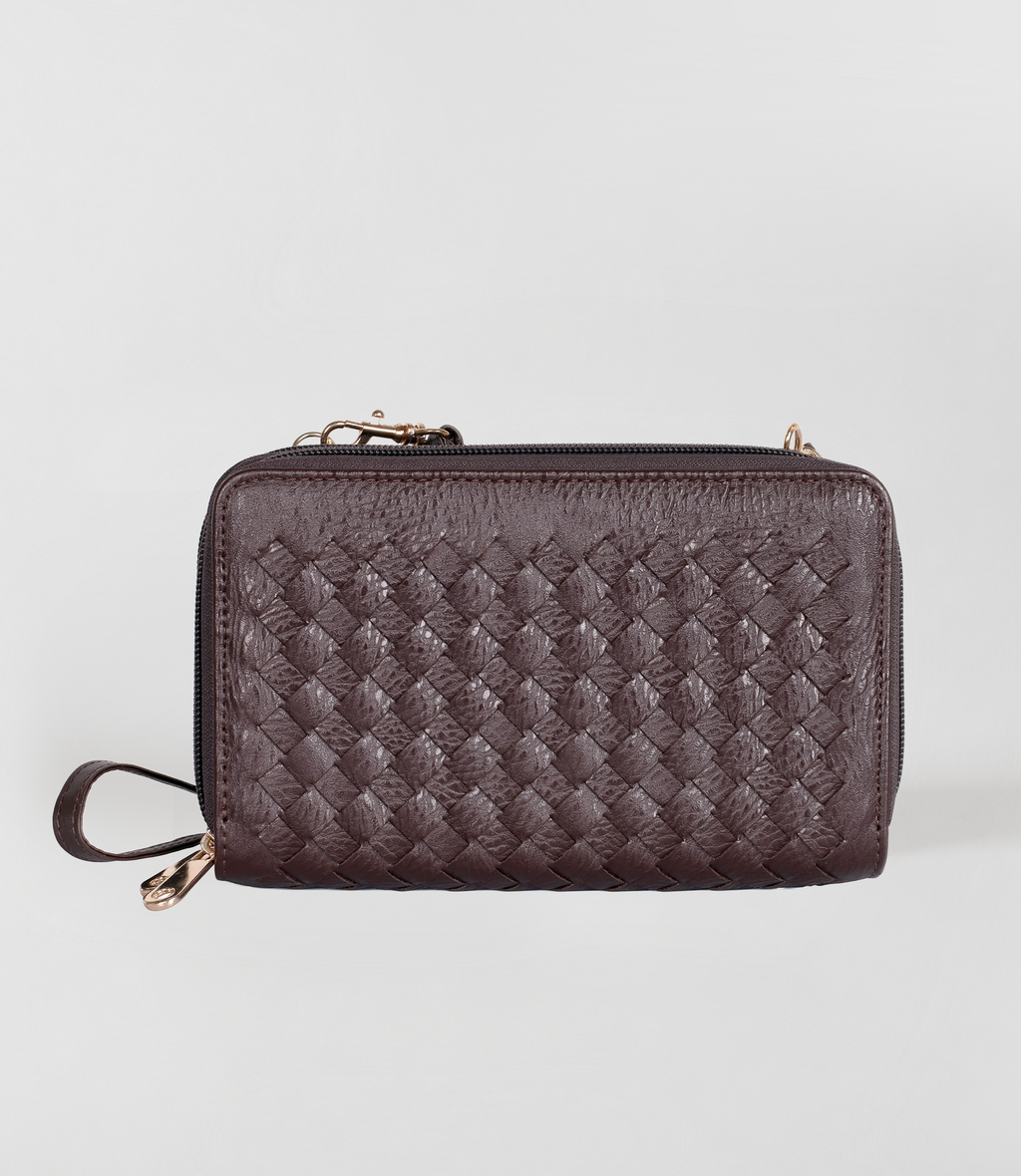 Ellen Woven Crossbody Phone Wallet