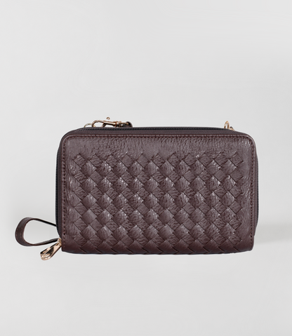 Ellen Woven Crossbody Phone Wallet