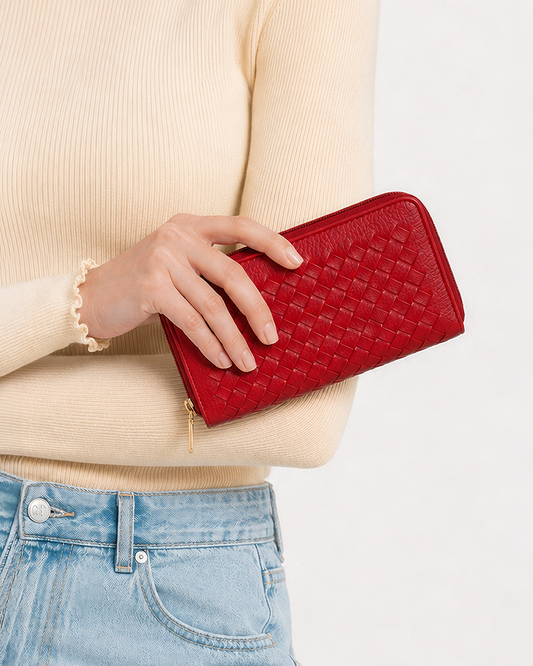 Ellen Woven Crossbody Phone Wallet