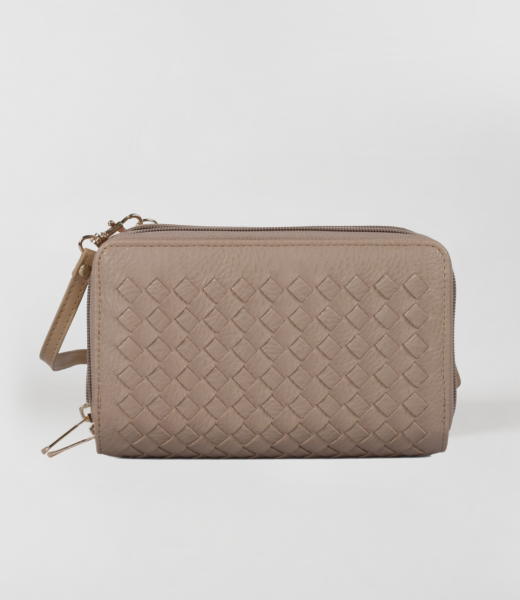 Ellen Woven Crossbody Phone Wallet