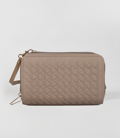 Ellen Woven Crossbody Phone Wallet