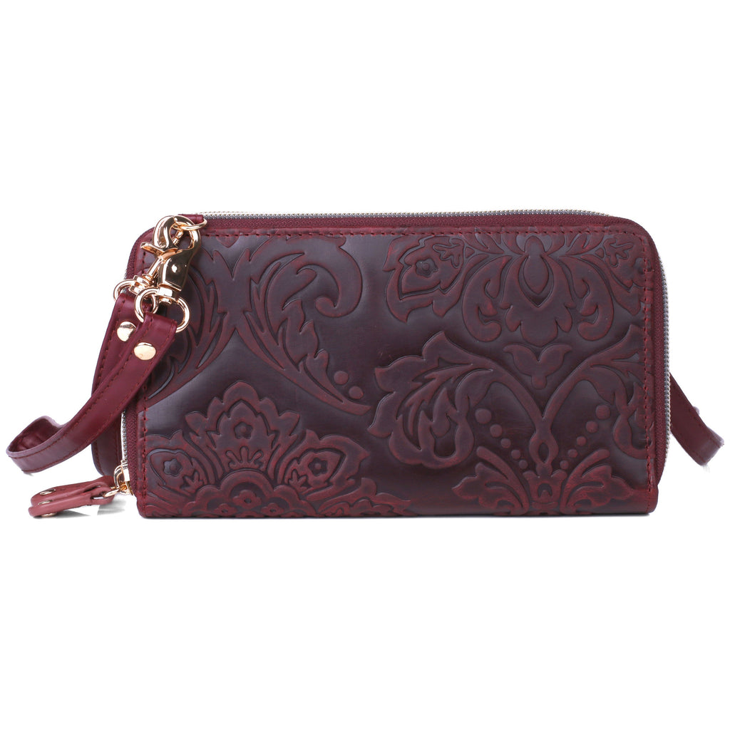 Julia Buxton Tooled Leather Ultimate Organizer