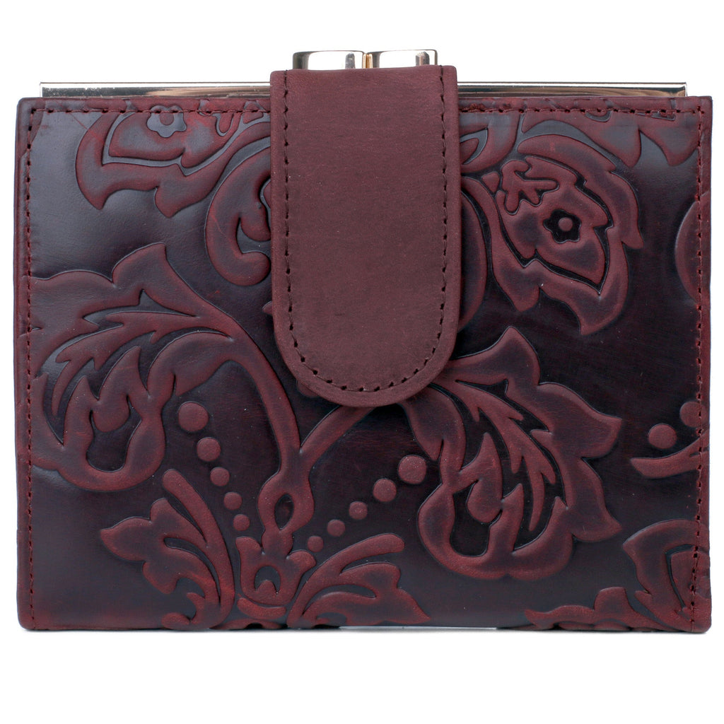 Julia Buxton Tooled Leather Lexington wallet