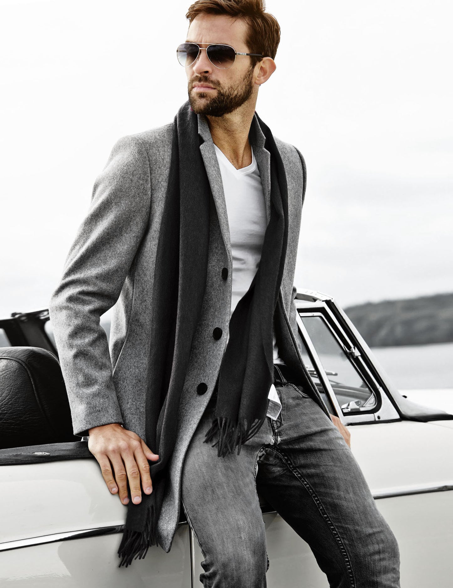 Karla Hanson Classic Fringe Wool Scarf