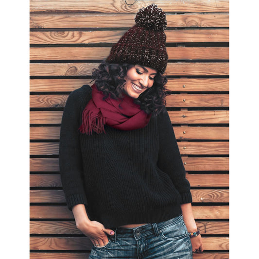 Karla Hanson Classic Fringe Wool Scarf