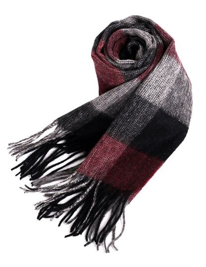Karla Hanson Classic Fringe Plaid Wool Scarf