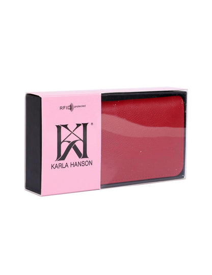 Women's RFID Leather Card Holder Wallet More Colors - karlahanson.com