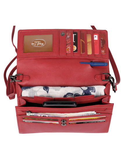 Karla Hanson Delia RFID Blocking Leather Travel Crossbody Clutch