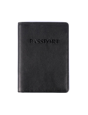 RFID Travel Leather Passport Holder Black - karlahanson.com