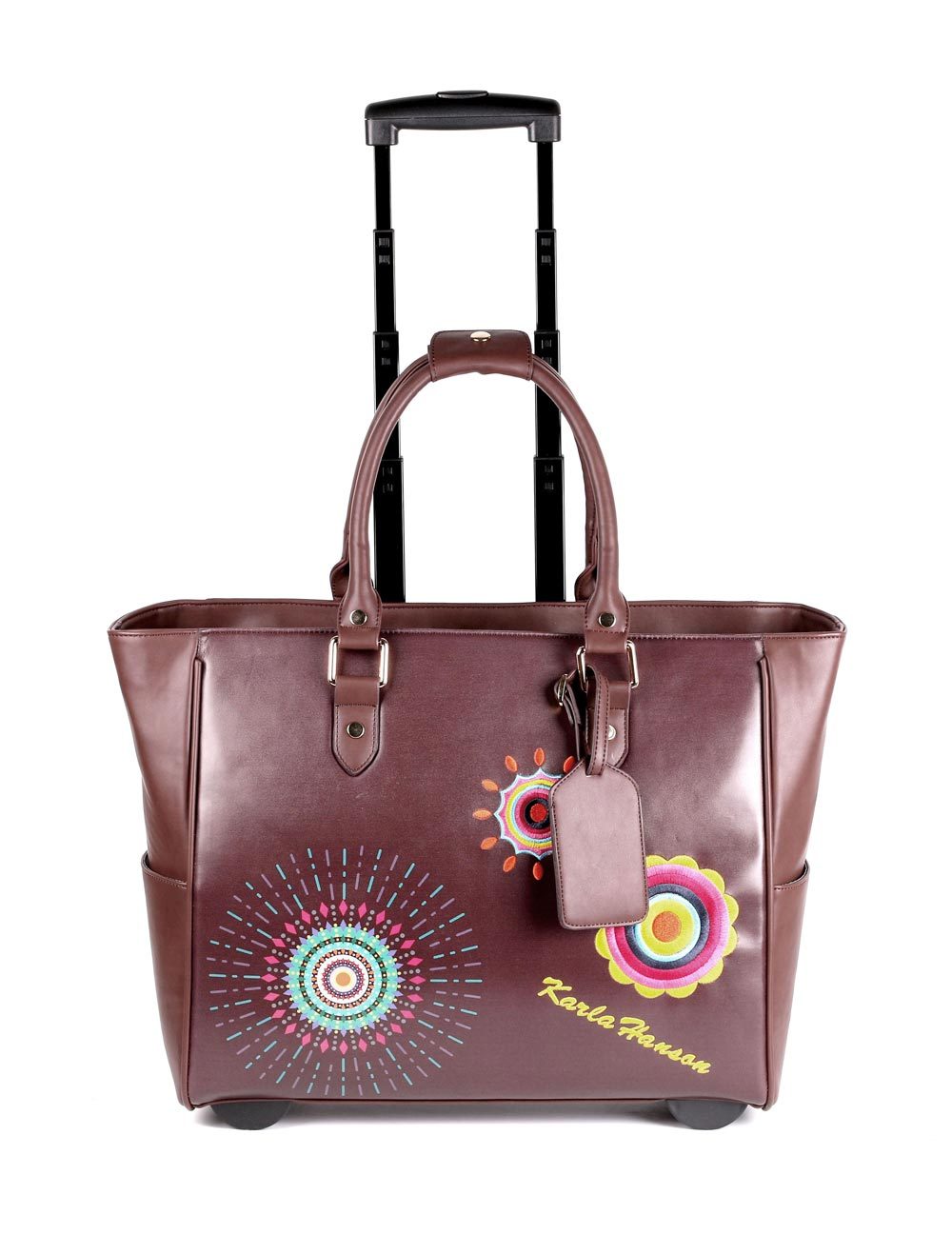 Women's RFID Bon Voyage Travel Trolley Embroidery - karlahanson.com