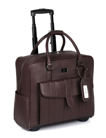 Travel Rolling Carry-on Luggage Brown - karlahanson.com