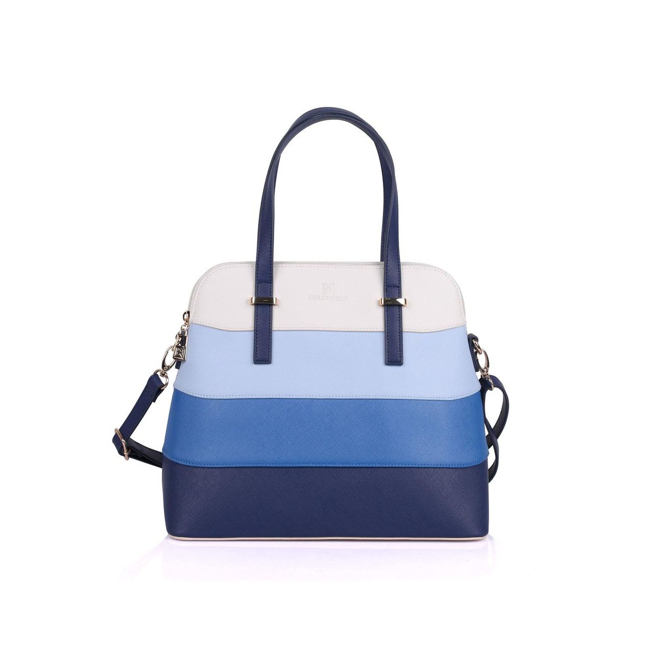 Dome Shaped Grace Women's Satchel Bag Blue Tone - karlahanson.com