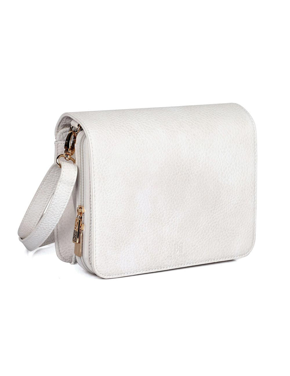Linda Women's Crossbody Organizer Bag Ivory - karlahanson.com