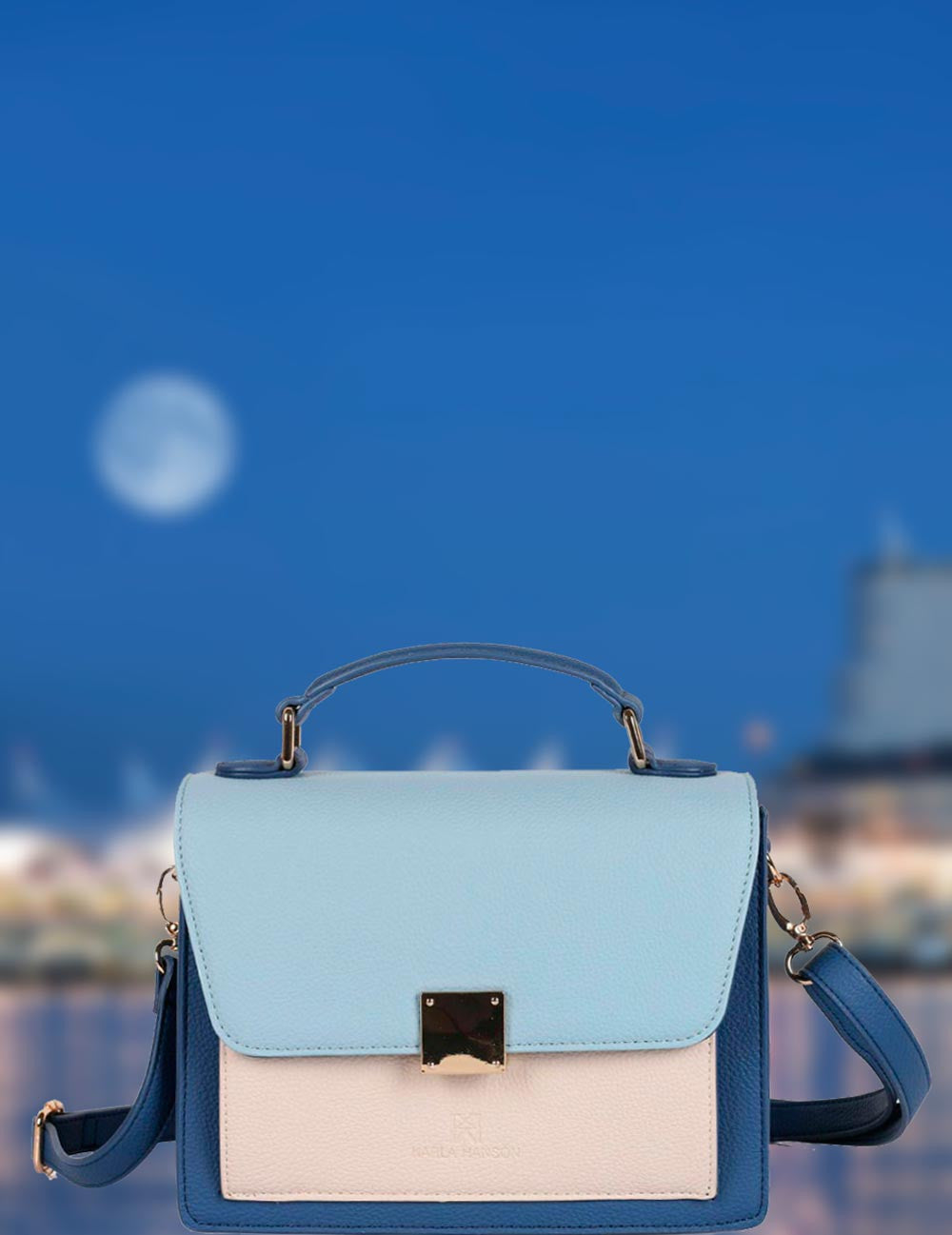 Linda Women's Top-Handle Crossbody Bag Blue Tone - karlahanson.com