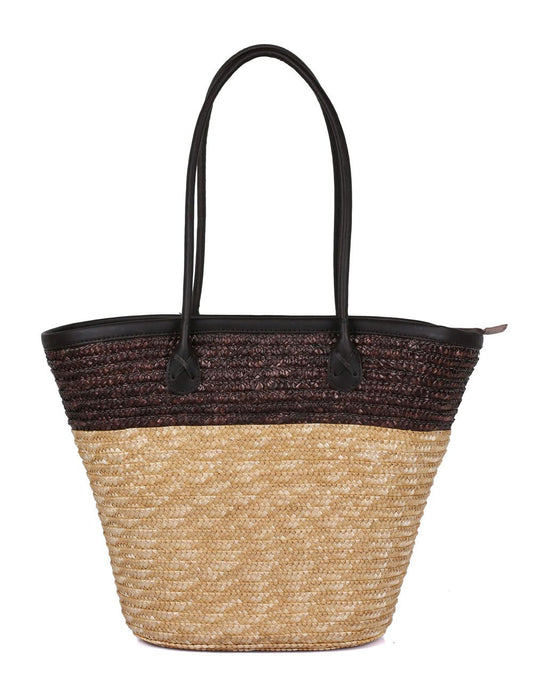 Women's Summer Beach Straw Bag Brown Natural - karlahanson.com