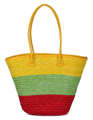 Women's Summer Beach Straw Bag Citris Tone - karlahanson.com