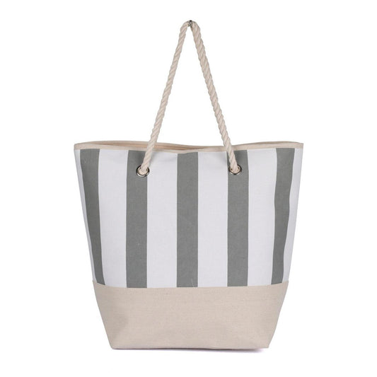 Women's Summer Nautical Stripe Bag Grey - karlahanson.com