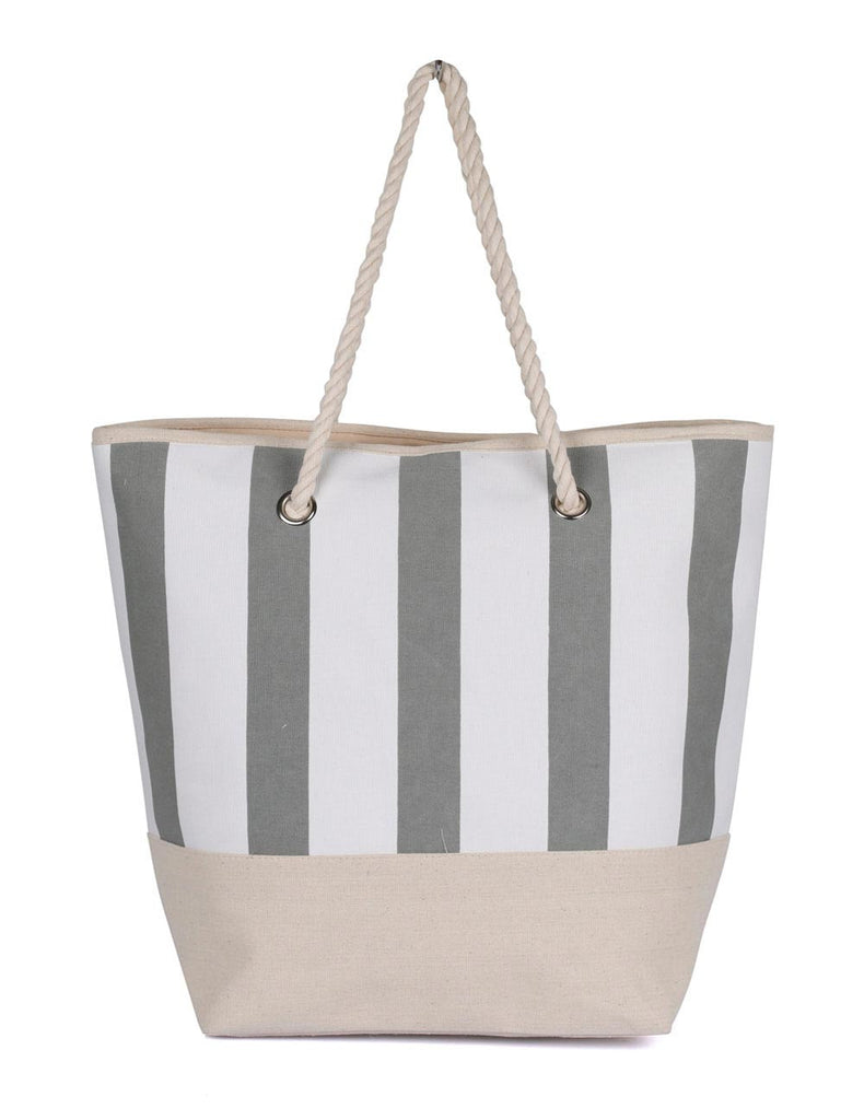 Women's Summer Nautical Stripe Bag Grey - karlahanson.com