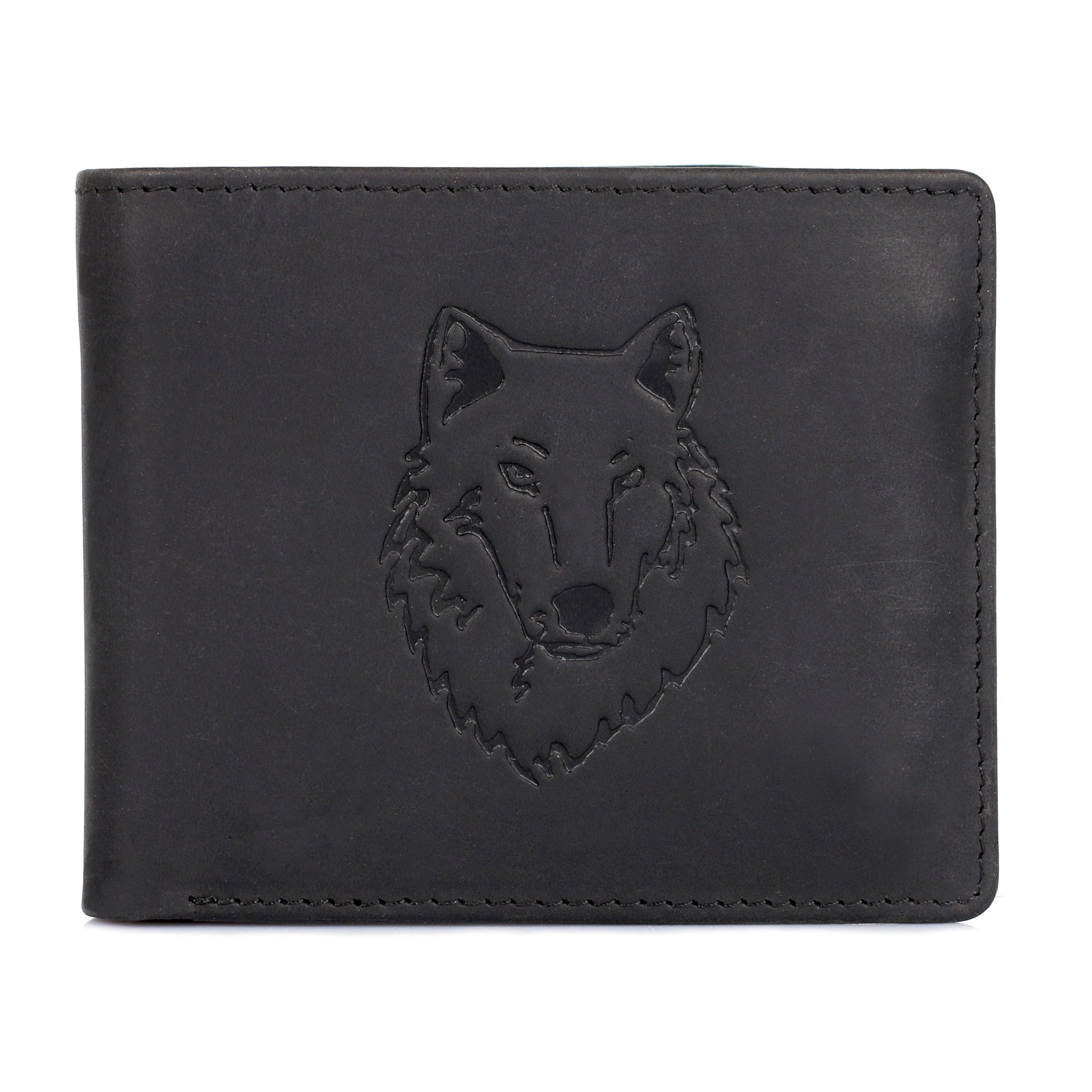 K Hanson | AMERICA WILD Men's Hunter Leather Wallet Timber Wolf