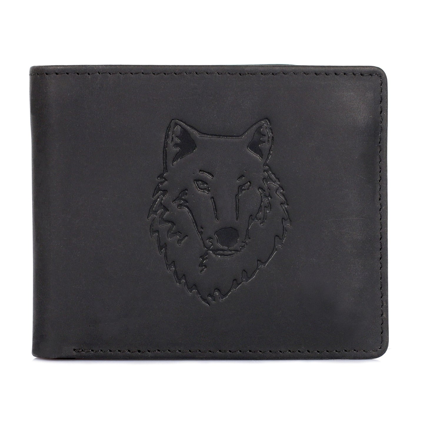 Karla Hanson AMERICA WILD Men's Hunter Leather Wallet Timber Wolf - Karla Hanson