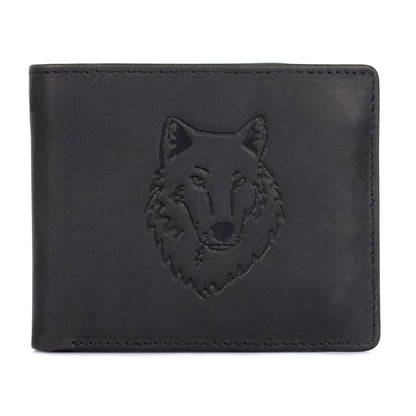 Karla Hanson AMERICA WILD Men's Hunter Leather Wallet Timber Wolf - Karla Hanson