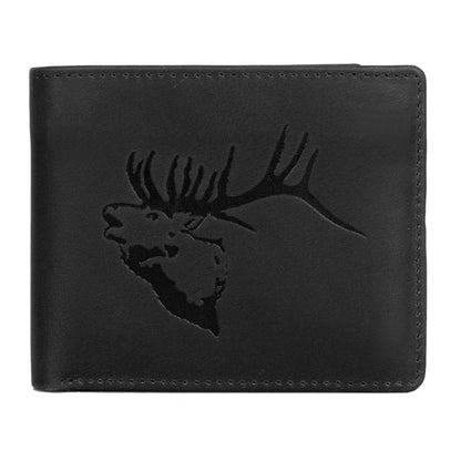 Karla Hanson AMERICA WILD Men's Hunter Leather Wallet Elk Stag - Karla Hanson