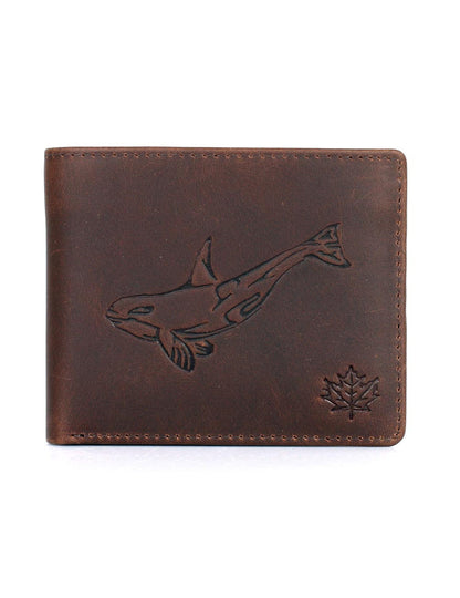 CANADA WILD Men's Hunter Leather Wallet Killer Whale - karlahanson.com