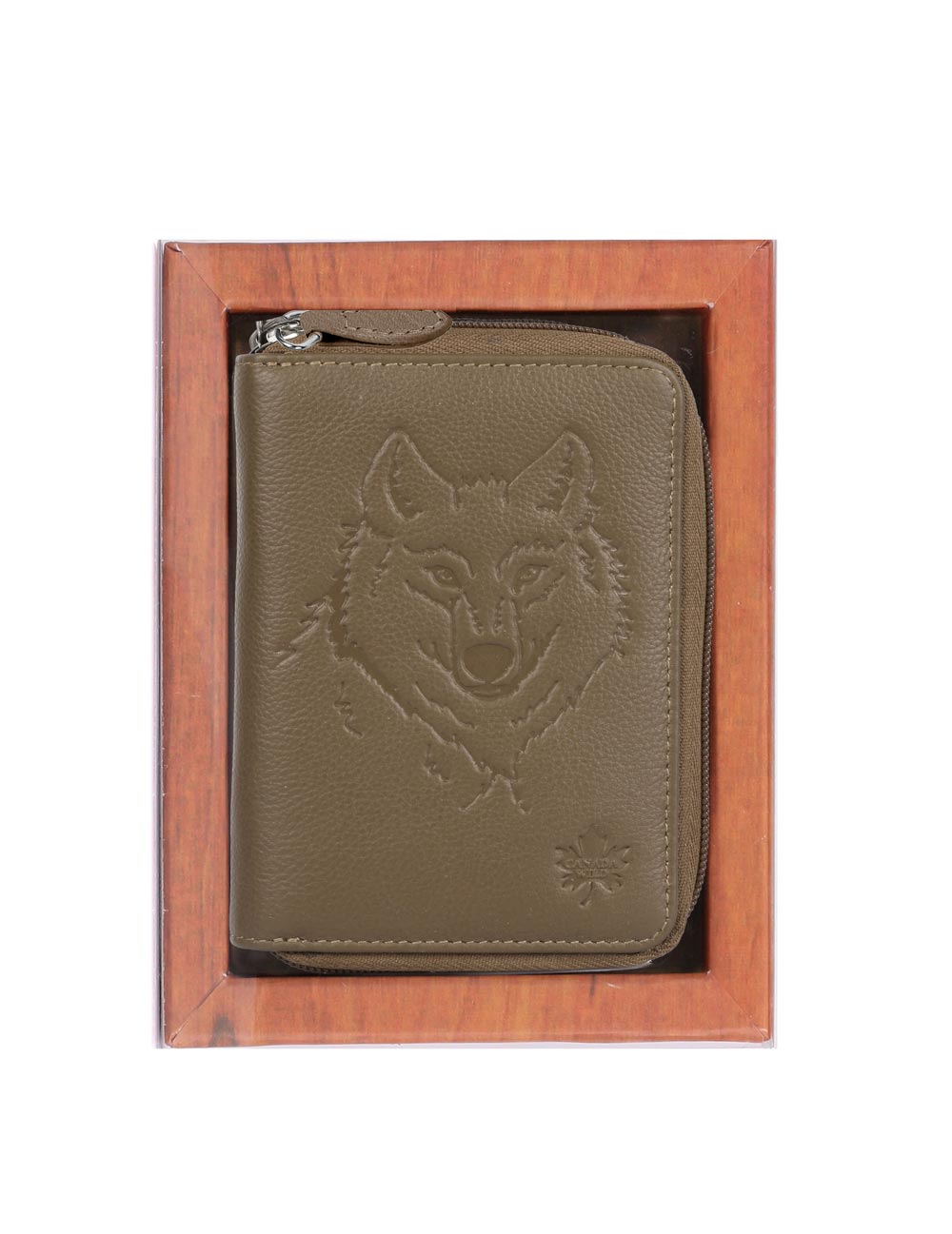 CANADA WILD Women's Leather Wallet Wolf - karlahanson.com