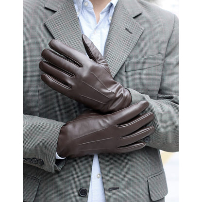 Karla Hanson Men's Deluxe Leather Touch Screen Gloves - Karla Hanson