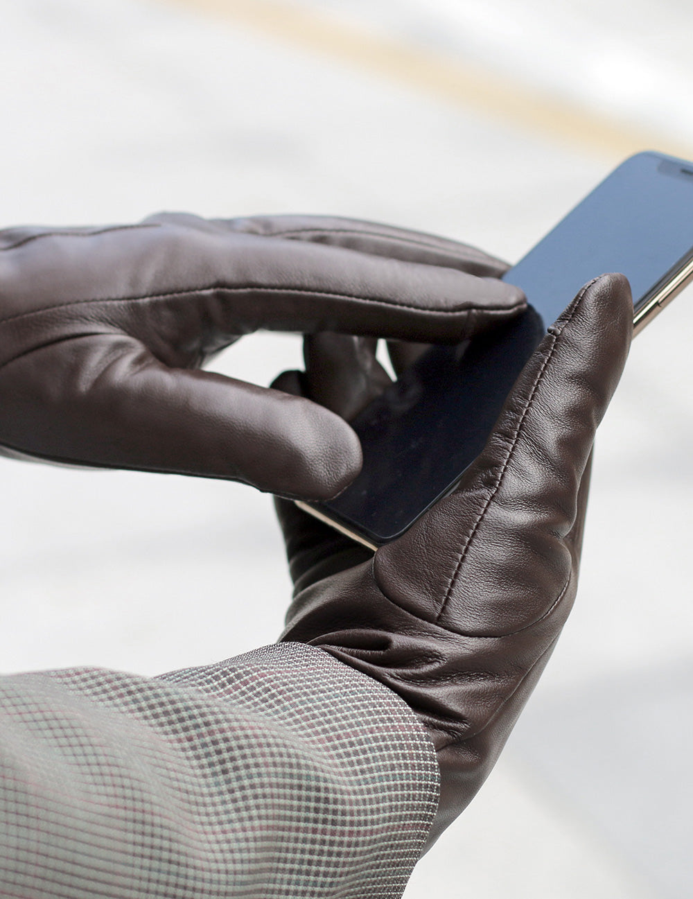 Karla Hanson Men's Deluxe Leather Touch Screen Gloves - Karla Hanson