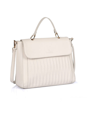 Claire Women's Satchel Bag Ivory - karlahanson.com
