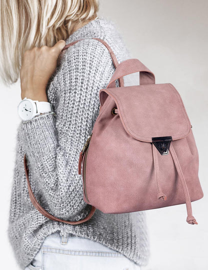 Hailey Women's 2 in 1 Backpack & Crossbody Bag Pink - karlahanson.com